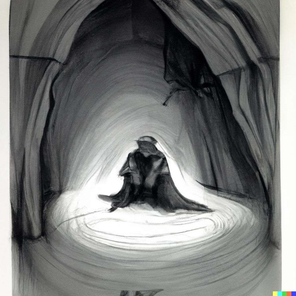a representation of anxiety, print by Bernie Wrightson